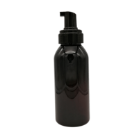 375ml Amber foaming pump bottle - new design lid off